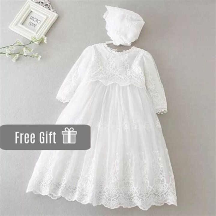 Christening Dress with Organza Ruching,Baptism and Christening Outfits, Dresses & Suits. — Blessed Celebration