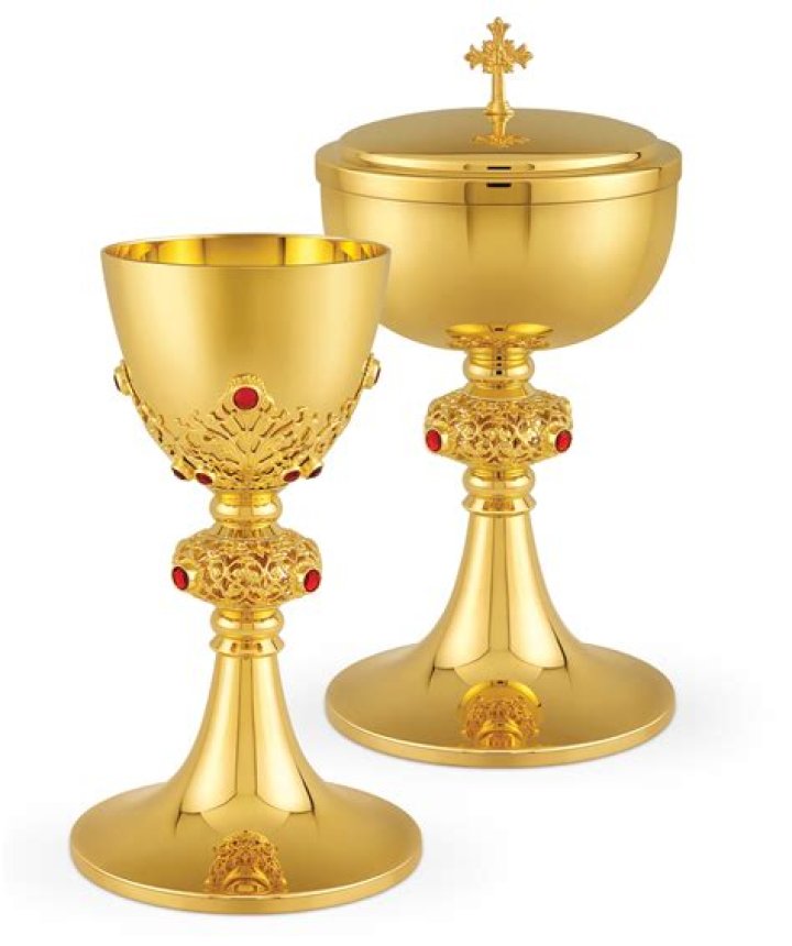 Gold Plated Chalice Set with Holy Communion Cup 275 ml — Blessed Celebration