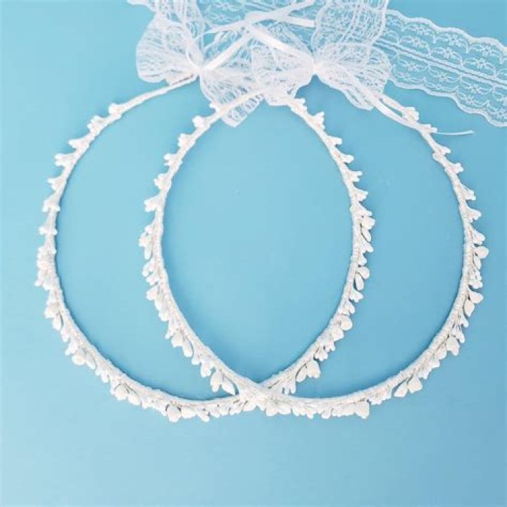 Porcelain and Pearl Drop Stefana Wedding Crowns — Blessed Celebration